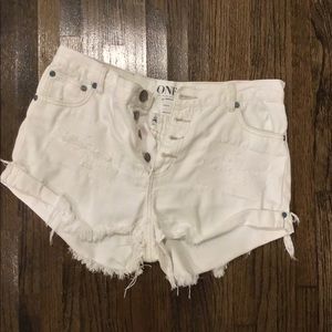 One Teaspoon White Hawk Shorts